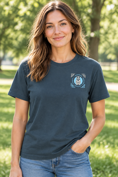 Front view of the badger qualities tee